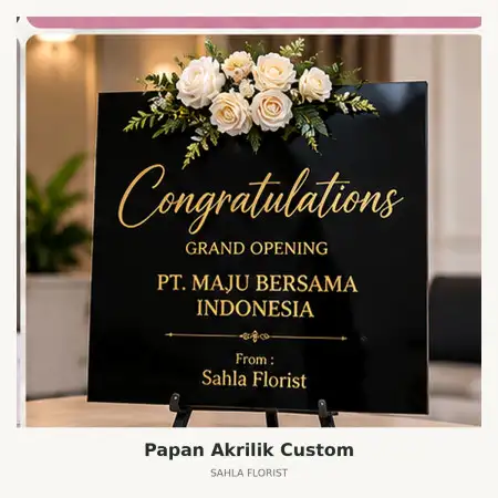 Papan Bunga Akrilik Demangan